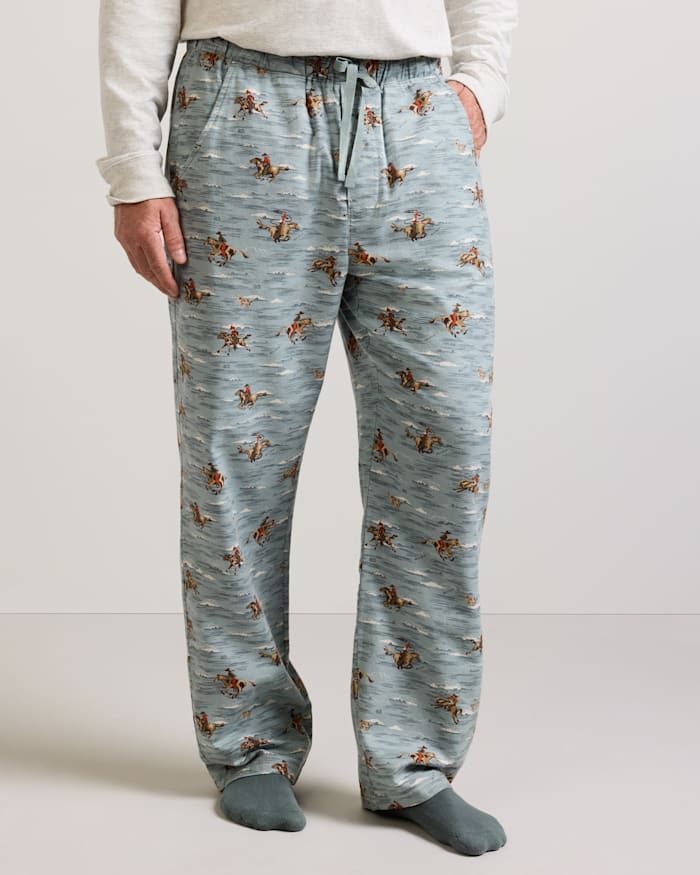 MEN'S COWBOY PRINT FLANNEL PAJAMA PANTS